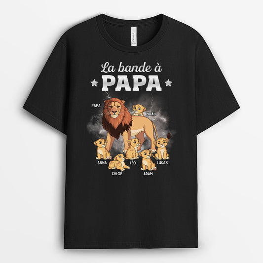 4836AFR1 t shirt personnalise la bande a papa lion tonnerre 4836akl8b