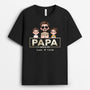 4842AFR1 t shirt personnalise papa depuis style retro cool 4842a8ttb