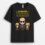 4843AFR1 t shirt personnalise meilleur papa soldat texte jaune 4843athab