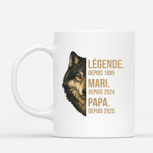 4848MFR1 mug personnalise papa legende mari papa loup 4848mk8ab