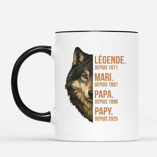 4848MFR2 mug personnalise papa legende mari papa loup 4848mk8ab