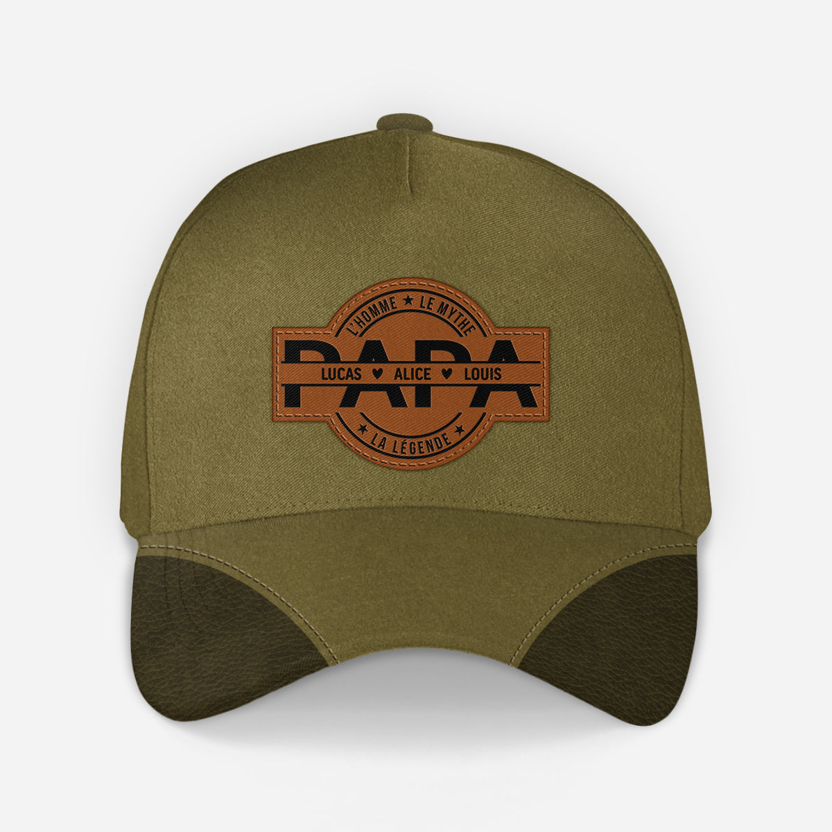 4849JFR1 casquette personnalisee papa lhomme le mythe la legende vintage 4849j8mnb