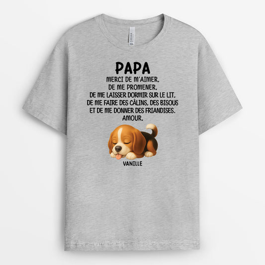 4851AFR1 t shirt personnalise chien merci de m_aimer 4851atync