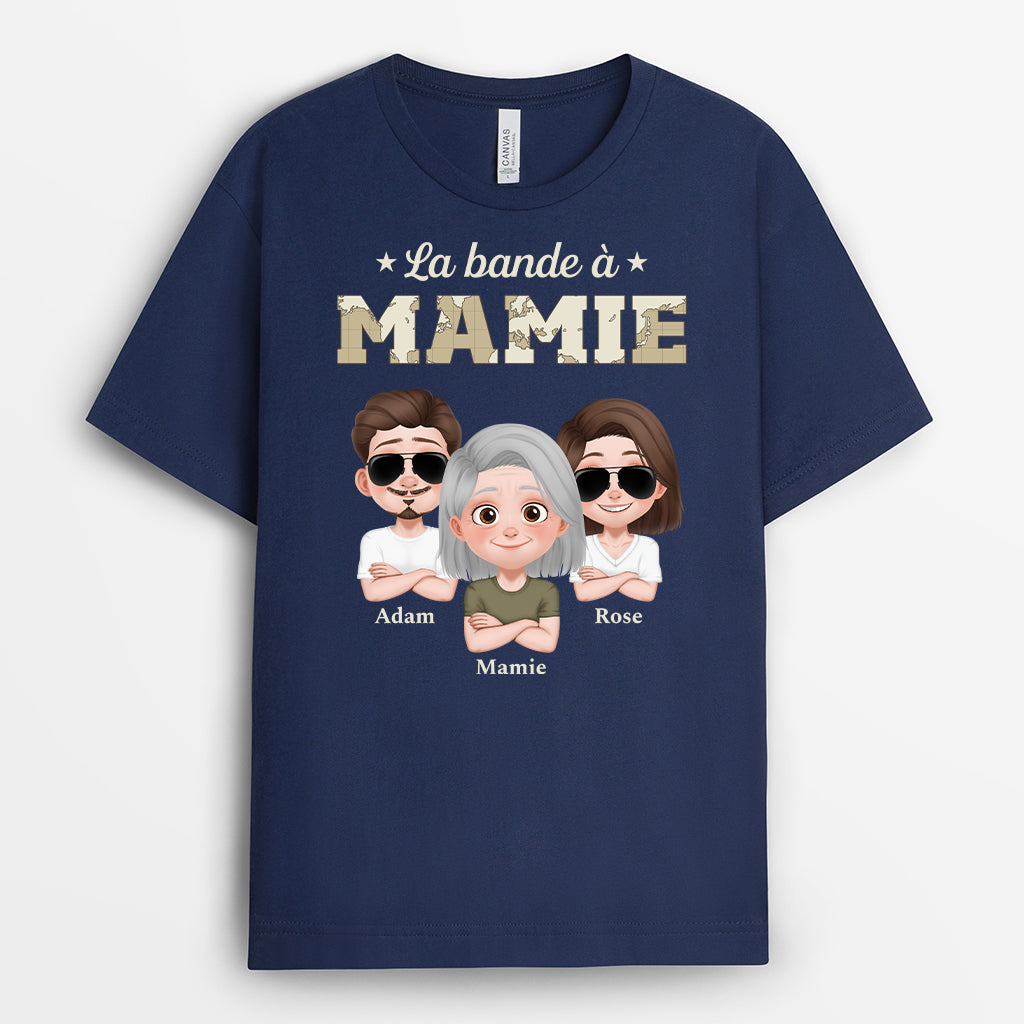 4853AFR2 t shirt personnalise la bande a papa soldat design carte au couleur fonce 4853a5m0b