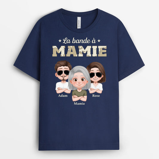 4853AFR2 t shirt personnalise la bande a papa soldat design carte au couleur fonce 4853a5m0b