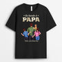 4855AFR1 t shirt personnalise papa fort version carte au couleur clair 4855akl0b