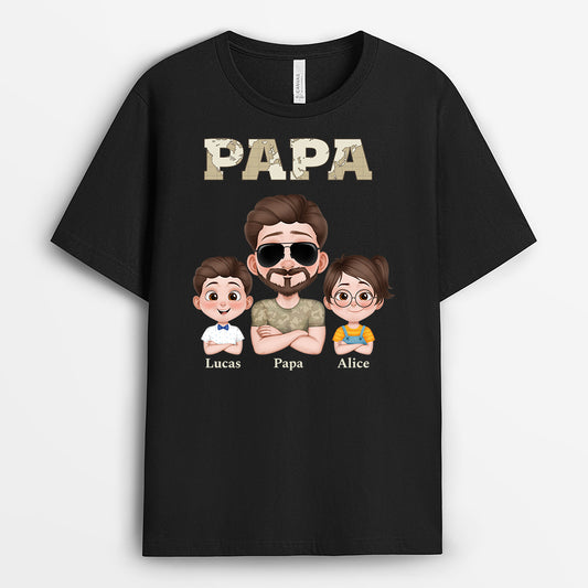 4857AFR1 t shirt personnalise la bande a papa soldat version carte 4857a5t0b
