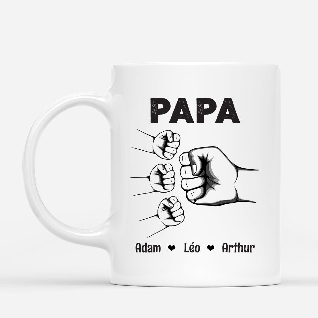 4859MFR1 mug personnalise papa avec poings version simple 4859m8q0b
