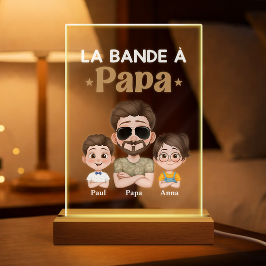 4861LFR1 veilleuse personnalise_e prenom enfant la bande a papa papy 4861l
