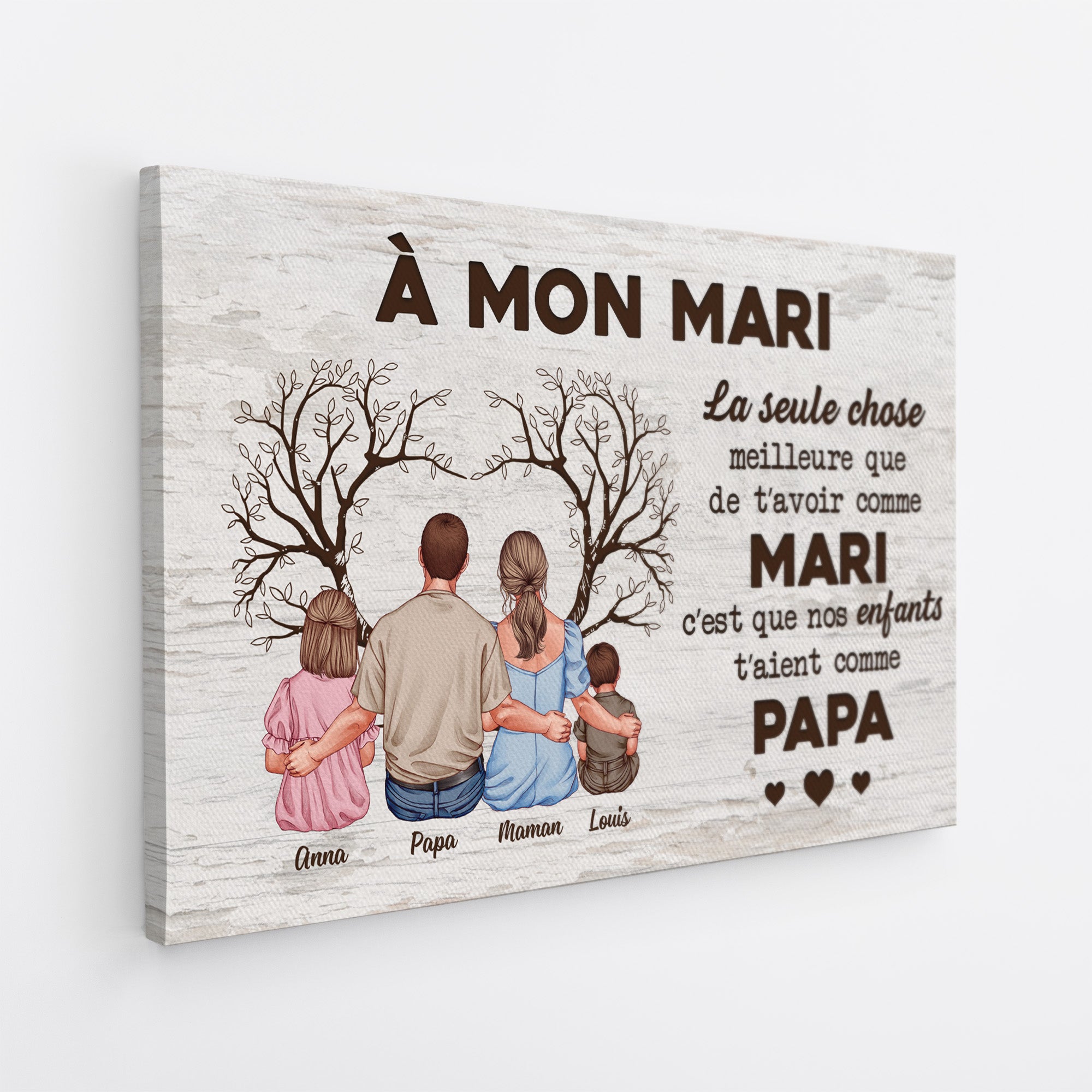 4864CFR2 toile personnalisee papa nos enfants t_aient 4864c6ytb