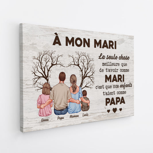 4864CFR2 toile personnalisee papa nos enfants t_aient 4864c6ytb