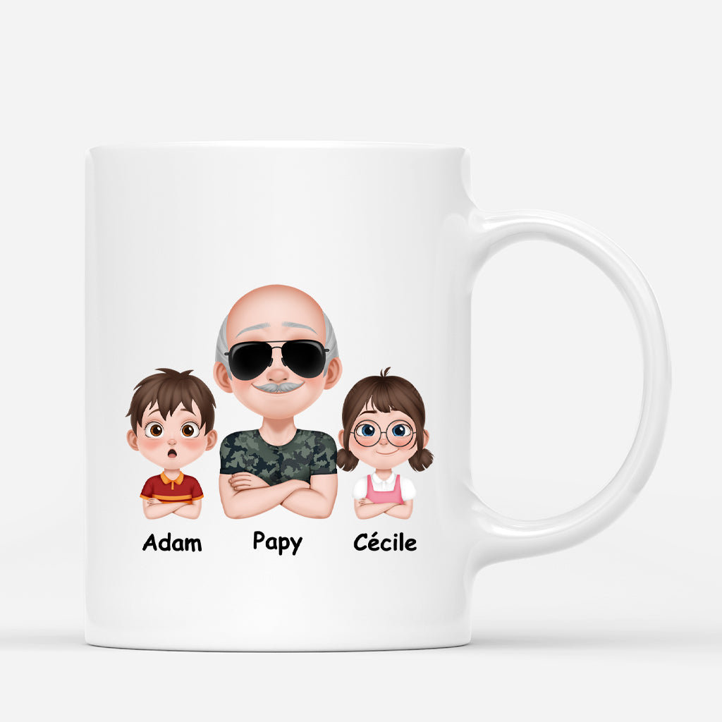 4868FR3 mug personnalise papa vintage la mauvaise influence 4868