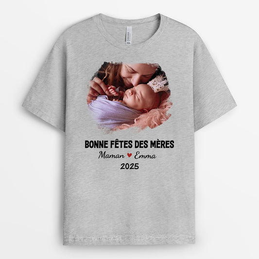 4875AFR2 t shirt personnalise papa avec photo joyeuse fete des peres 4875akq5b