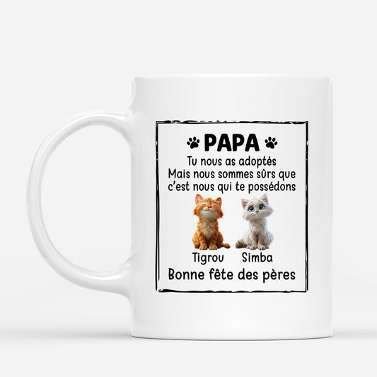 4878MFR1 mug chat cadeau fete des peres personnalise c_est moi qui te possede 4878mkymd