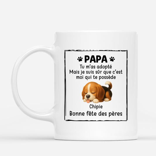 4878MFR1 mug chien cadeau fete des peres personnalise c_est moi qui te possede 4878mkymc