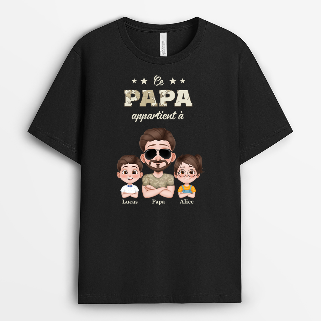 4880AFR1 t shirt personnalise ce papa soldat appartient a version carte 4880a5h0b