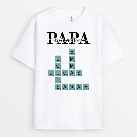 4884AFR1 t shirt personnalise meilleur papa cadeau mots croises 4884a_540843b8 bdc9 4655 a095 a0f625870218