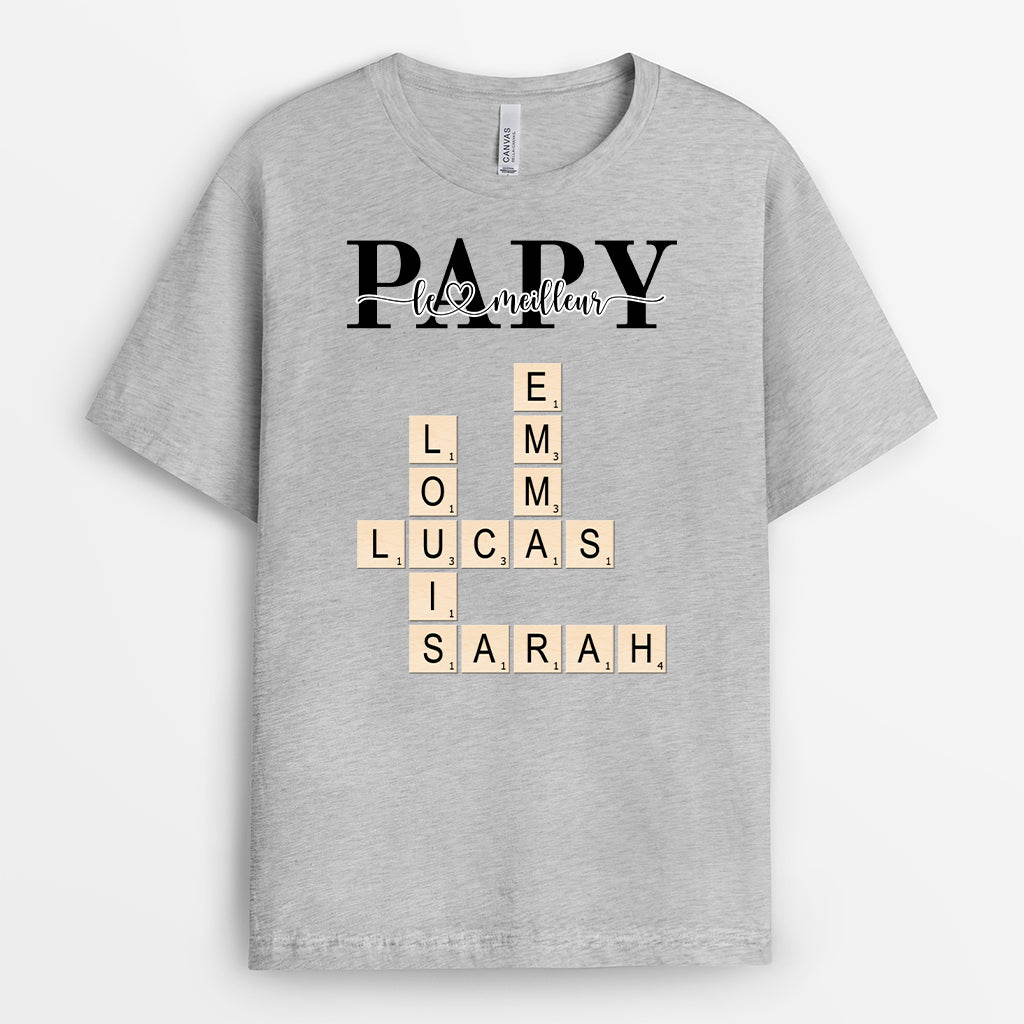 4884AFR2 t shirt personnalise meilleur papa cadeau mots croises 4884a_0e31a44b 8fc4 4a1c adda afeff6146ac2