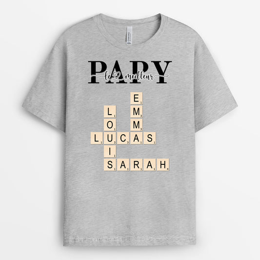 4884AFR2 t shirt personnalise meilleur papa cadeau mots croises 4884a_0e31a44b 8fc4 4a1c adda afeff6146ac2