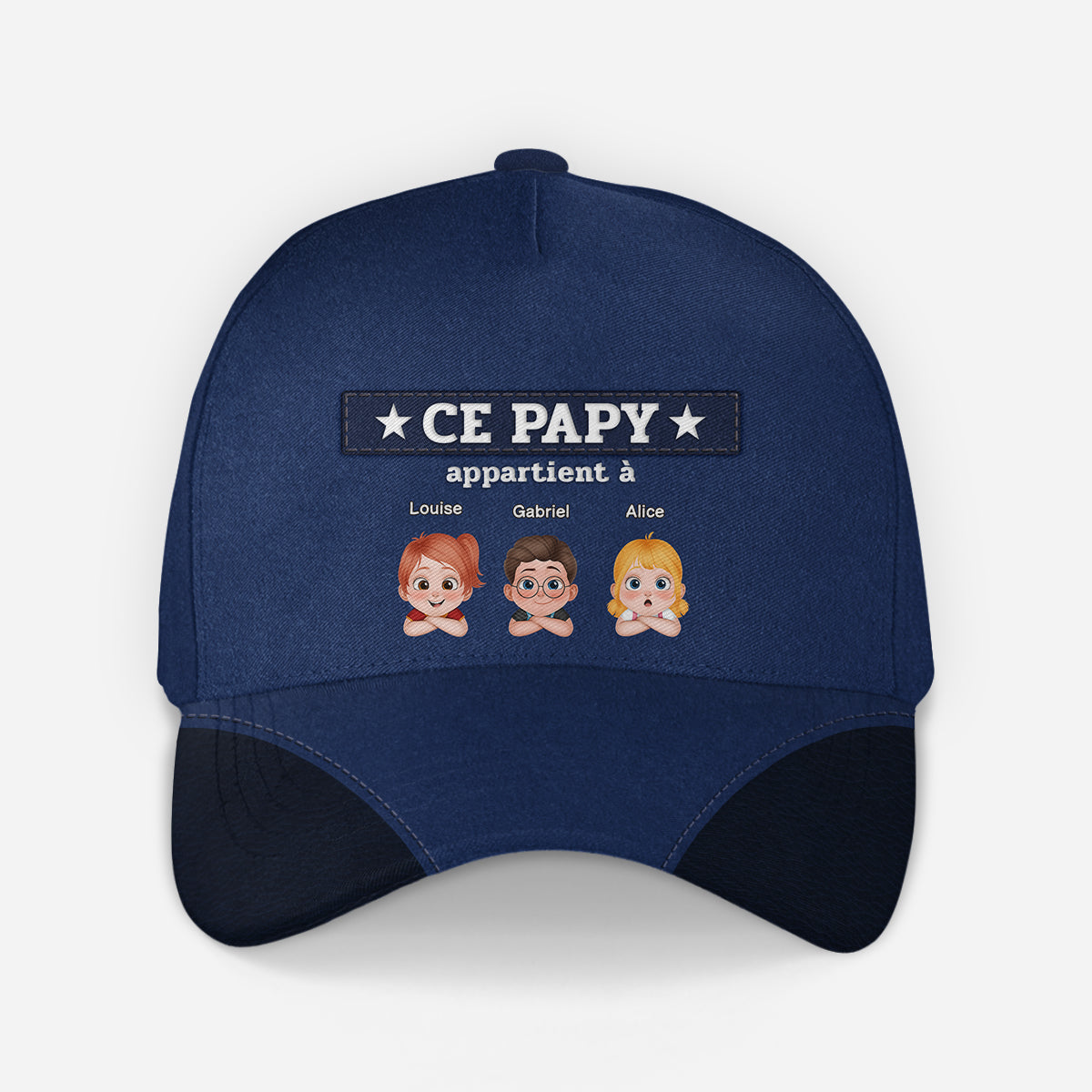 4889JFR2 casquette personnalisee ce papa appartient a design mignon 4889jtmnb