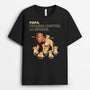 4890AFR1 t shirt personnalise papa lion lhomme le mythe la legende 4890akl8b