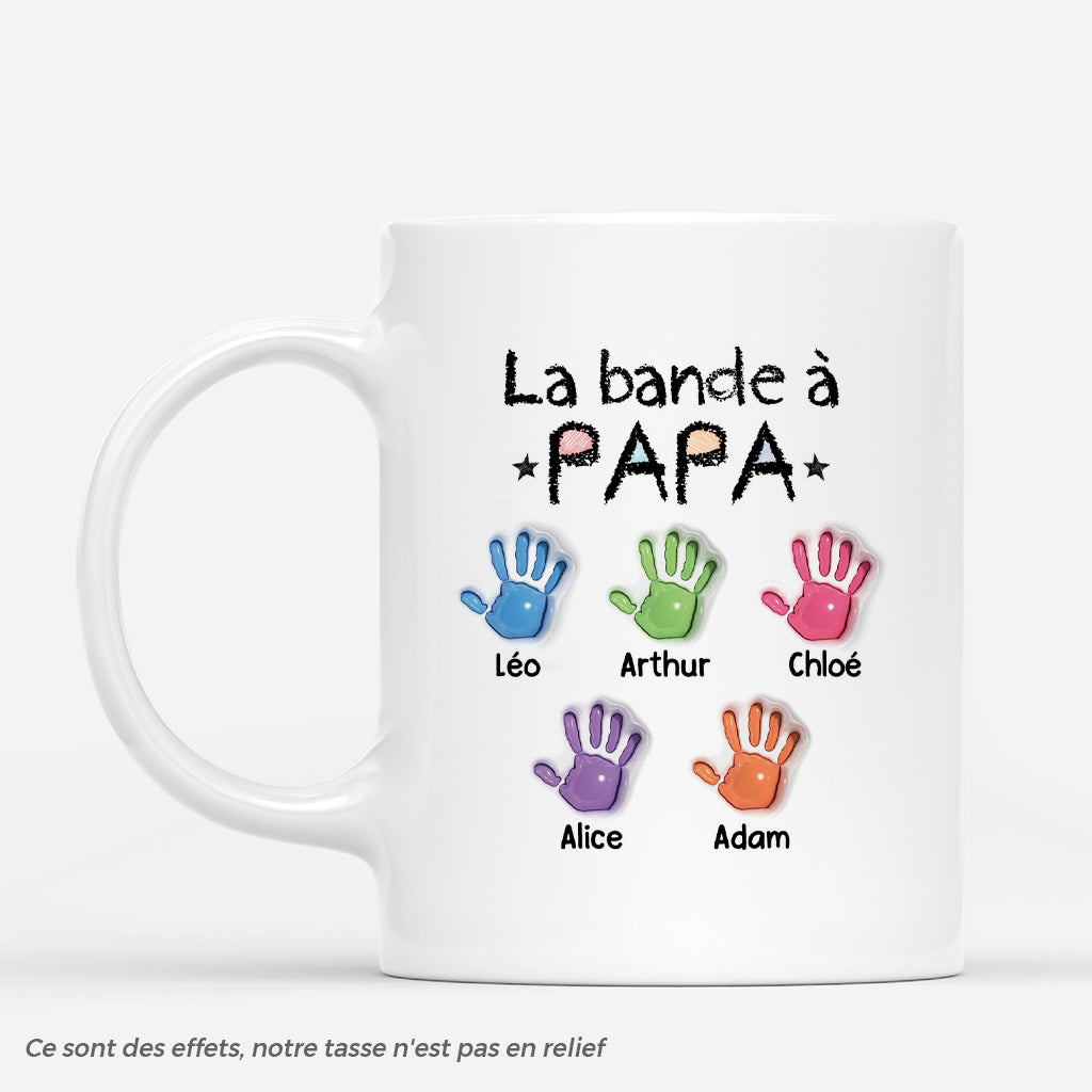 4897MFR1 effet dimpression 3d mug personnalise la bande a papa empreintes de mains colorees 4897m8q5b