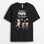 4904AFR1 t shirt personnalise meilleur papa du monde dessin crayon couleur fonce 4904a5m8b