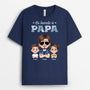 4911AFR1 t shirt personnalise la bande a papa camouflage bleu 4911a5t0b