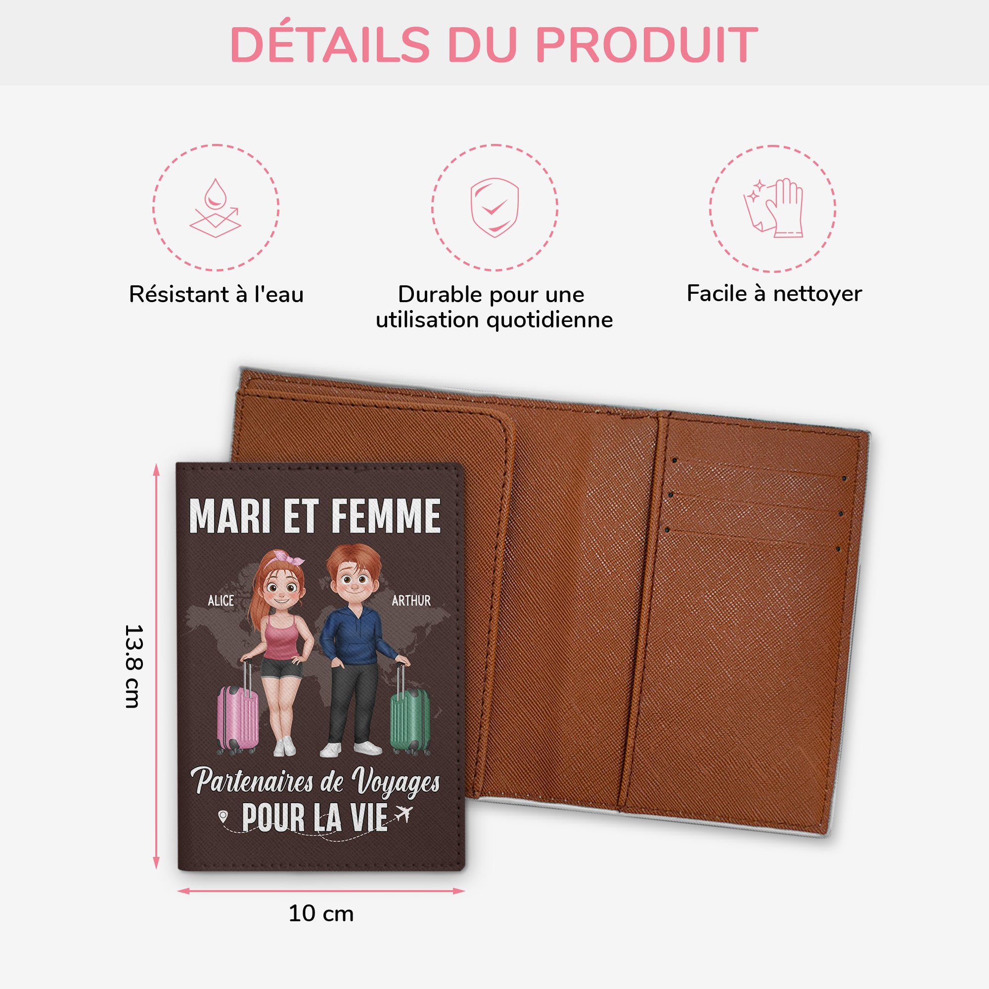 4955OFR3 porte passeport personnalise pour couple partenaires de voyages 4955o6mma