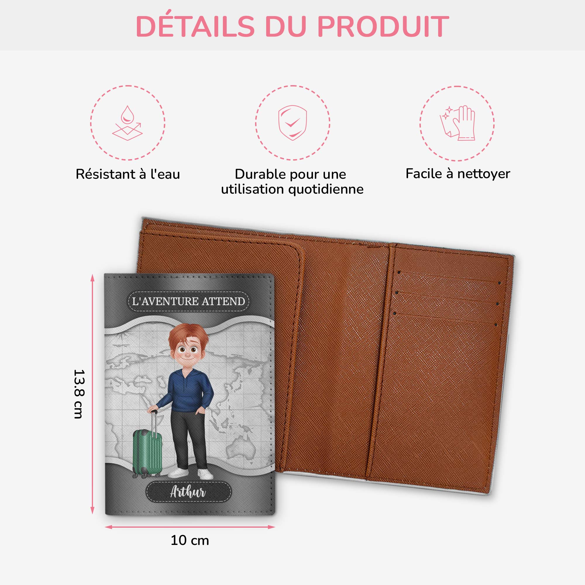 4964OFR3 porte passeport personnalise homme l_aventure vous attend 4964otvab
