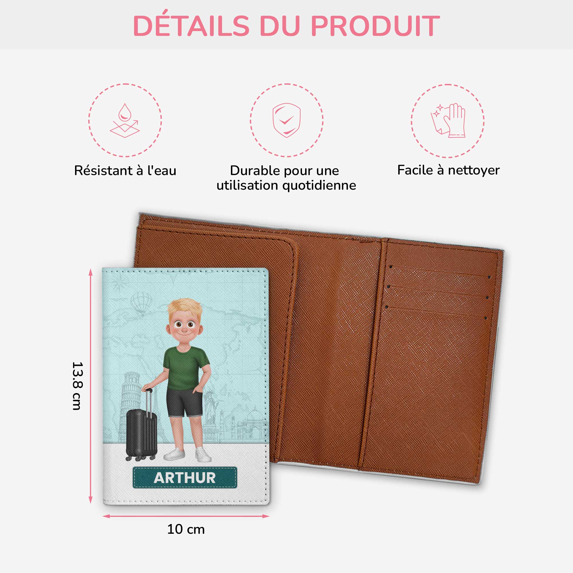 4967OFR3 porte passeport personnalise homme version voyageur 4967o3mab
