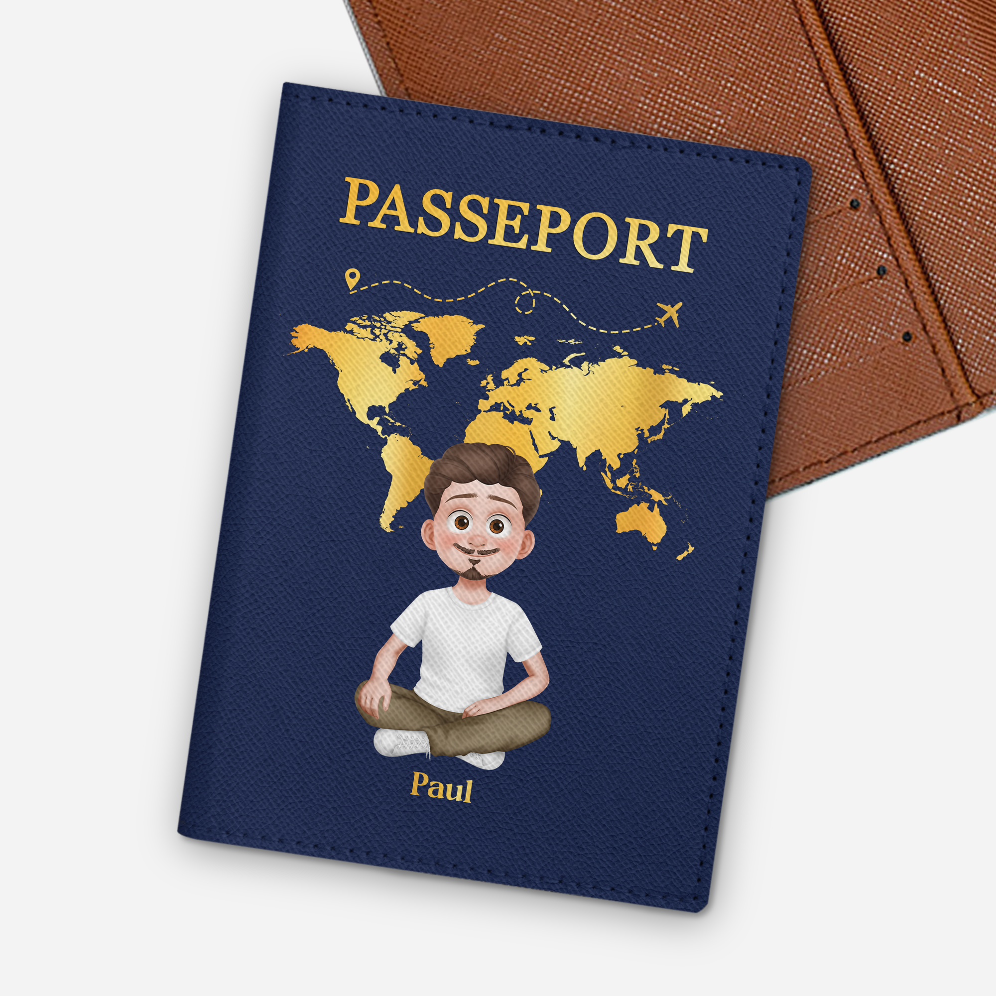 4969OFR1 porte passeport personnalise bon voyage 4969o3h0b