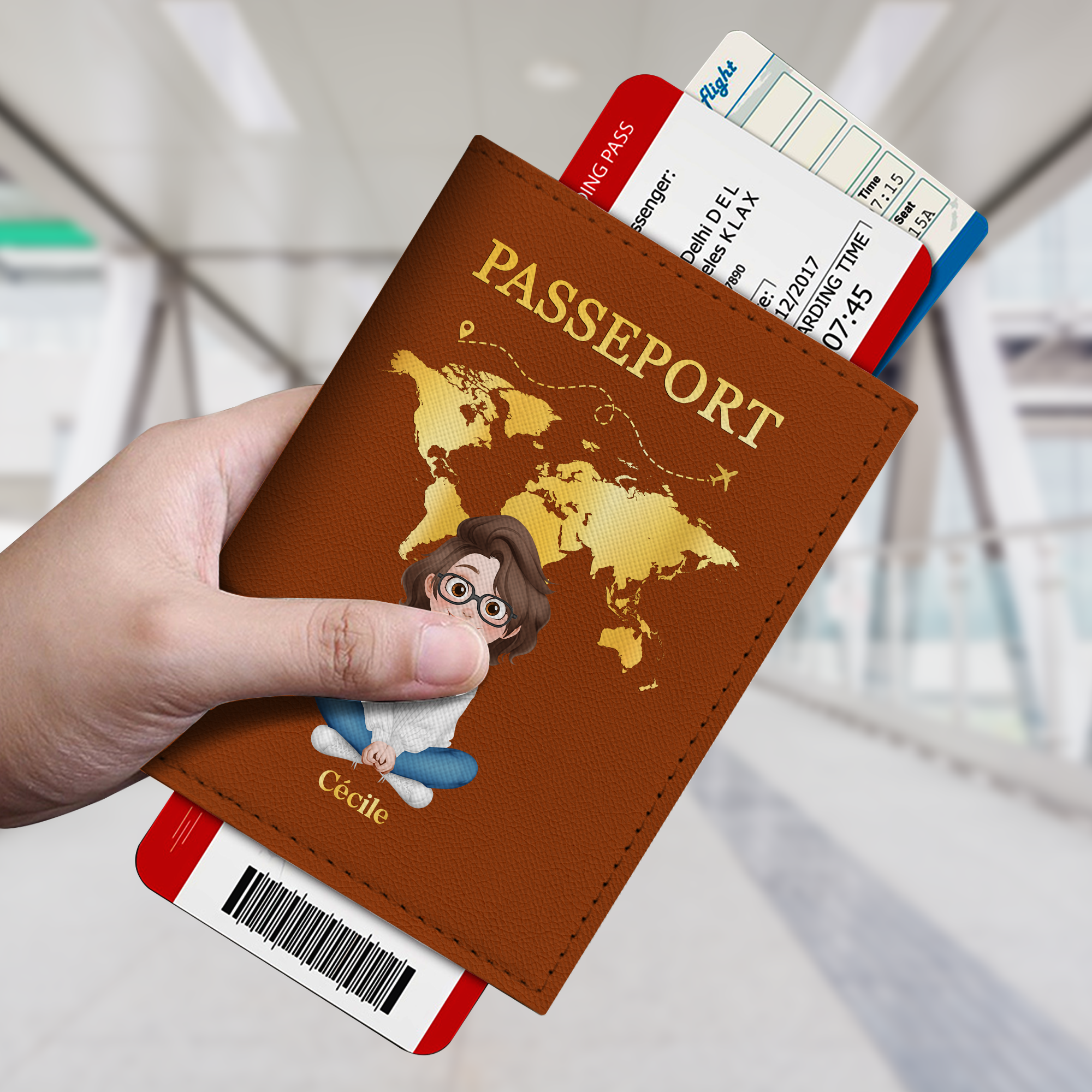 4969OFR2 porte passeport personnalise bon voyage 4969o3h0b