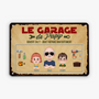 4972EFR2 plaque en metal personnalisee humour le garage a papa vintage design cartoon 4972ekh0b