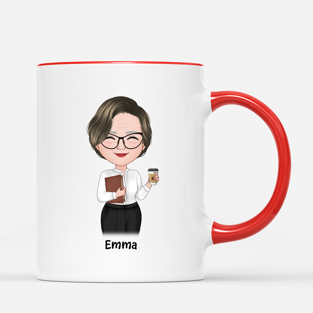 4975MFR3 Mug Personnalisee Maitresse Il Faut Un Grand Coeur