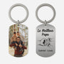 4991JFR1 porte cle aluminium personnalise photo pour meilleur papa 4991j3lnb