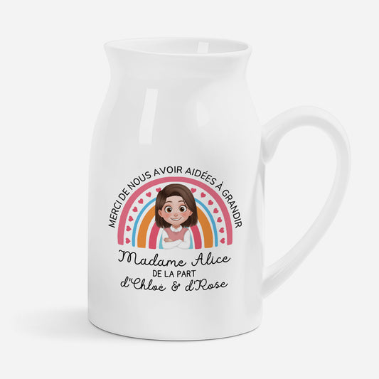 5029OFR1 vase personnalise pour femme merci de nous avoir aides a grandir 5029okqma