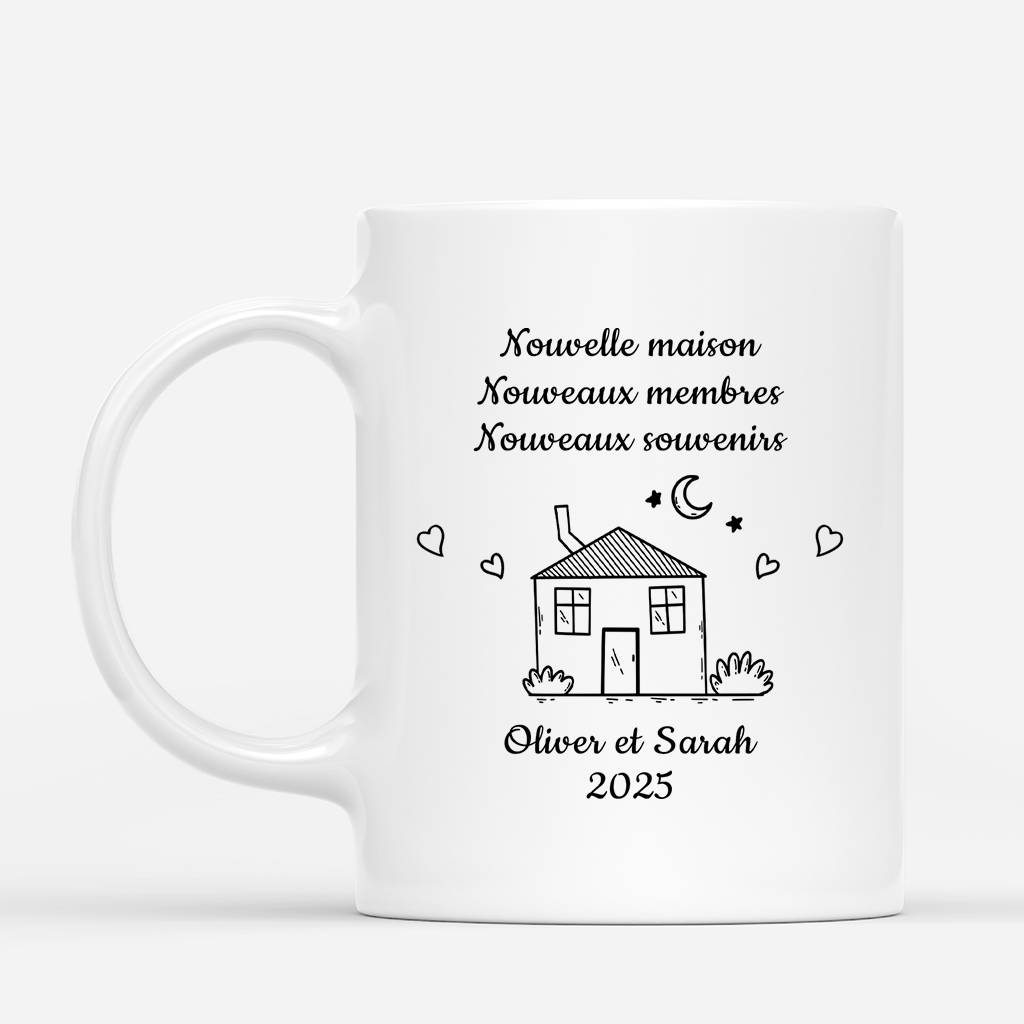 5039MFR1 mug personnalise couple nouvelle maison dessin crayon 5039mtnng