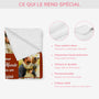5050BFR4 plaid personnalise papa avec photos tu es le monde 5050btqtb