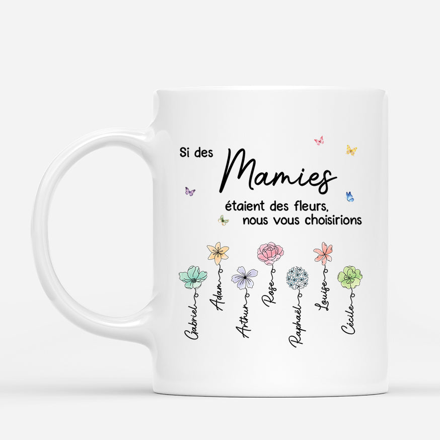 5051MFR1 mug personnalise mamie si les mamies etaient des fleurs 5051m8qaa