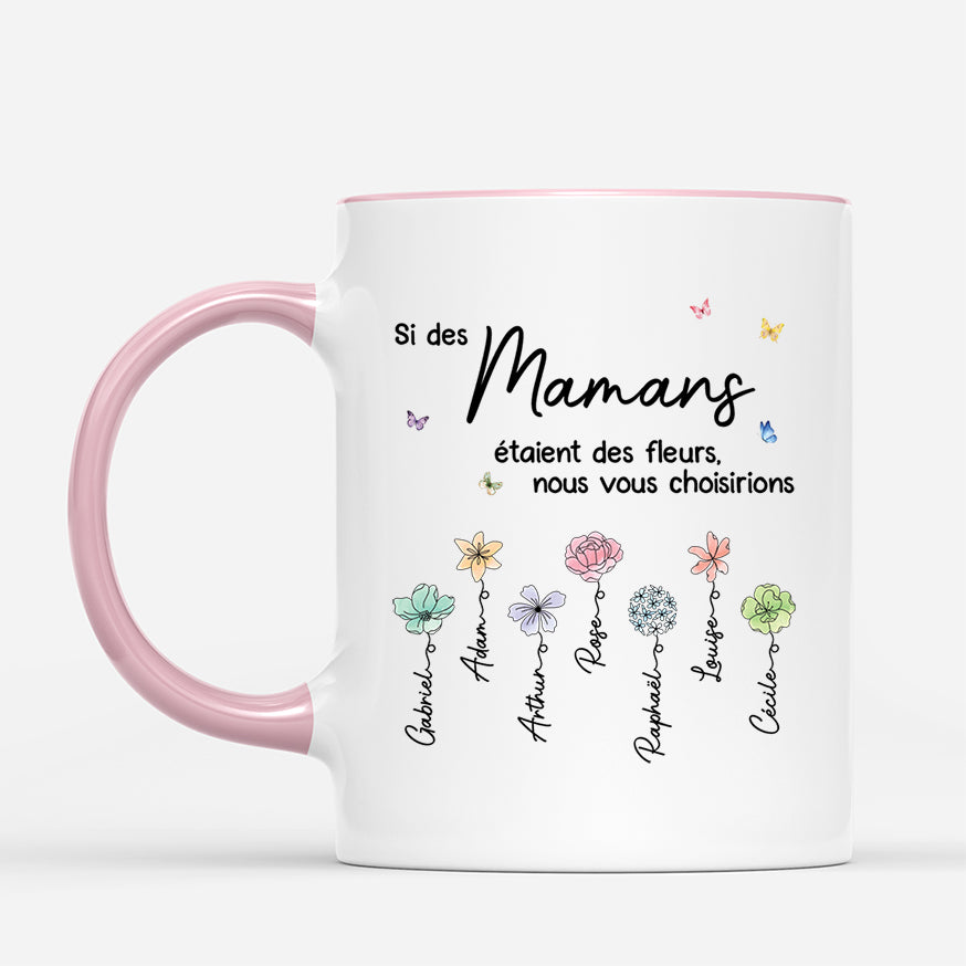 5051MFR2 mug personnalise mamie si les mamies etaient des fleurs 5051m8qaa