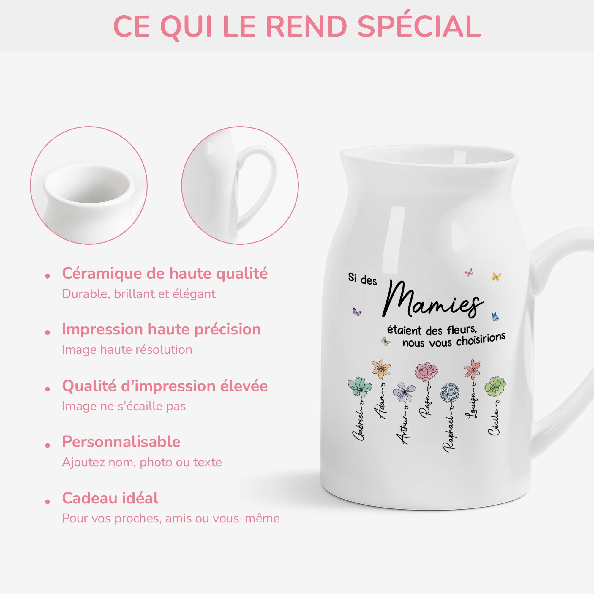 5051OFR4 vase personnalise mamie si les mamies etaient des fleurs 5051o8ya