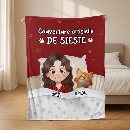 5057BFR2 plaid personnalise avec chat couverture officielle 5057b36ad