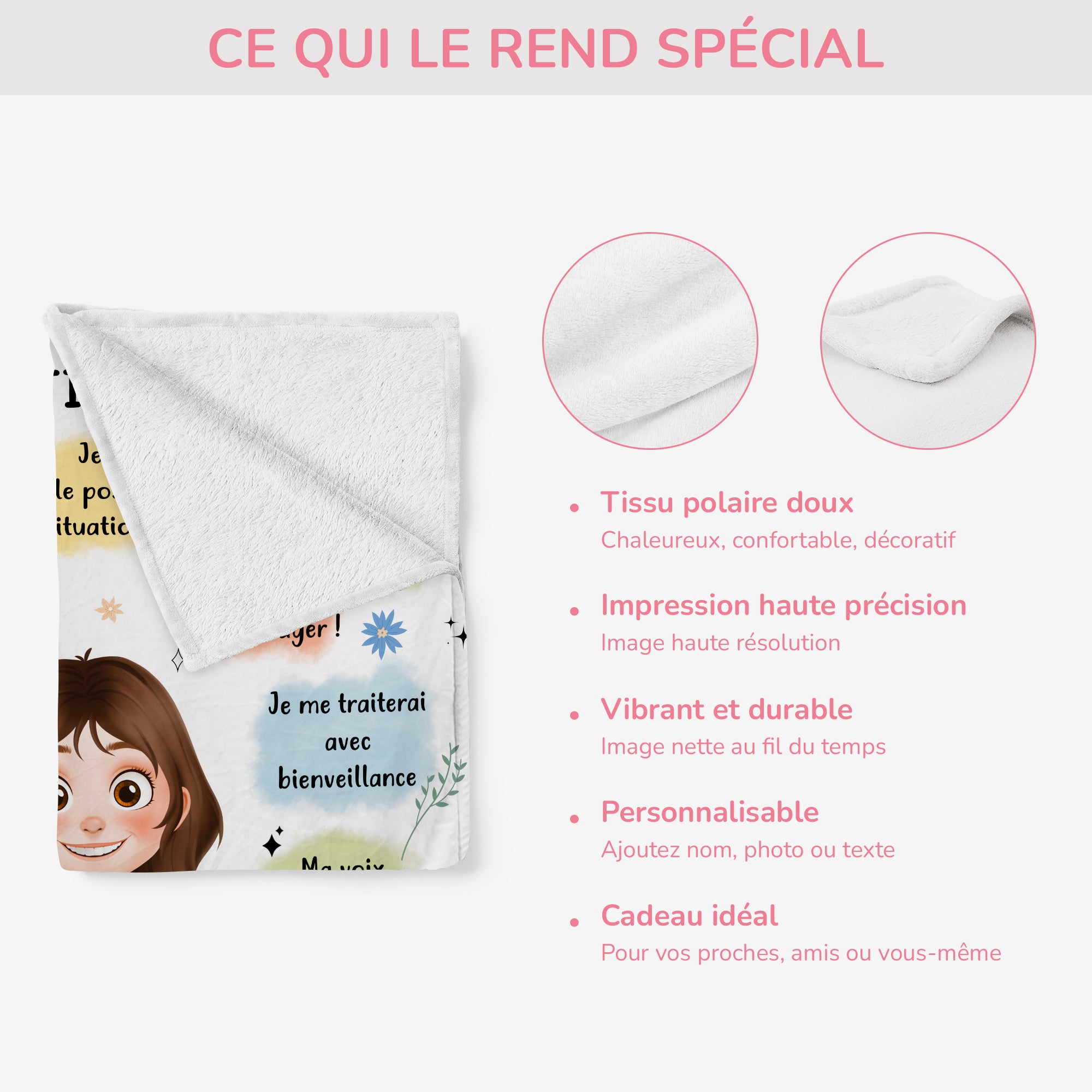 5060BFR4 plaid personnalise femme mes affirmations du matin 5060b6qna
