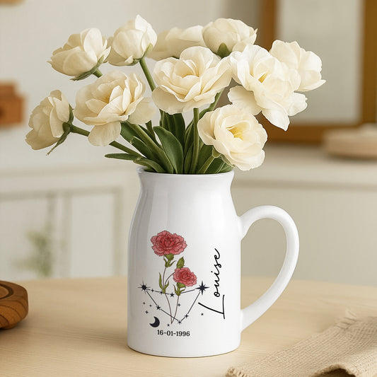 5073OFR2 vase personnalise pour femme zodiaque version florale 5073o8l7a