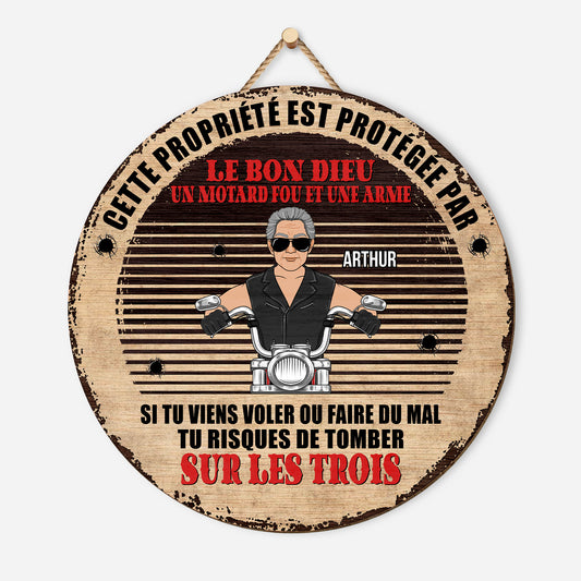 5074QFR1 plaque en bois personnalisee a suspendre le bon dieu 5074qkqmb