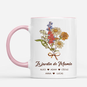 Ornement Personnalisé Mamie Bonhomme De Neige - Boule De Noël Avec Cœurs Rouges - Décoration Personnalisable Pour Mamie, Cadeau De Noël Unique