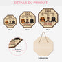 5087QFR3 plaque en bois personnalisee avec chien a suspendre protege par 5087qkymc