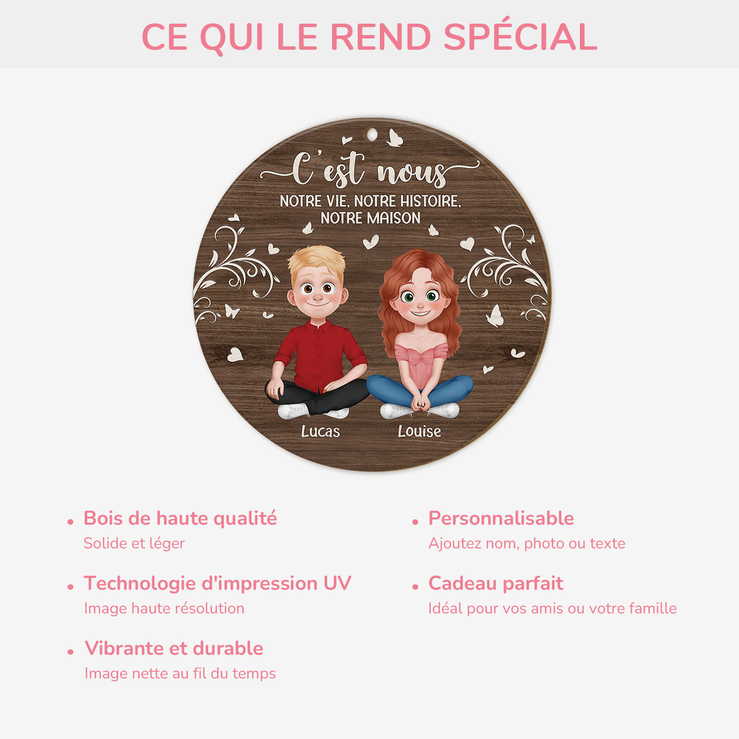 5091OFR4 ornement en bois a 1 couche personnalise couple cest nous 5091o8zng_6686aab5 49b9 497f b615 08f4f187b072