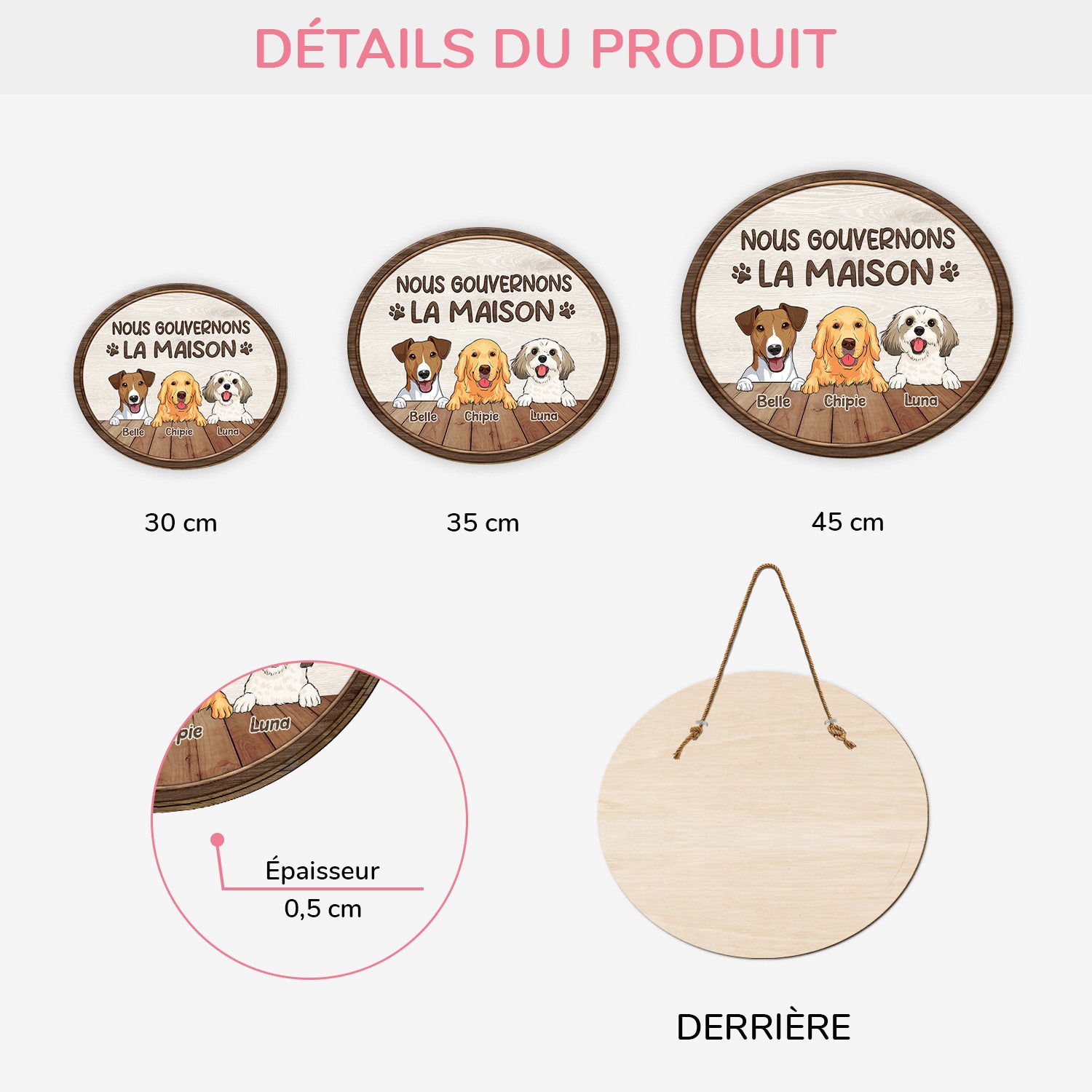 5094QFR3 plaque en bois personnalisee avec chien a suspendre nous gouvernons la maison 5094q8itc_c9a8f1c1 1e78 4d44 8e10 d74db59b6228